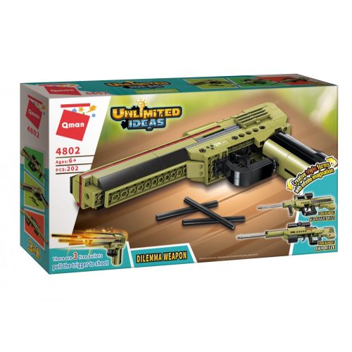  Qman - 3 az 1-ben pisztoly, gépfegyver vagy távcsöves puska építőjáték készlet
