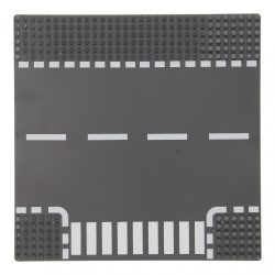   Sluban 25x25 cm-es utcai alaplap építőjátékokhoz - T-kereszteződés