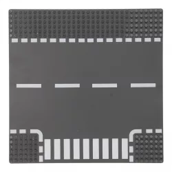   Sluban 25x25 cm-es utcai alaplap építőjátékokhoz - T-kereszteződés