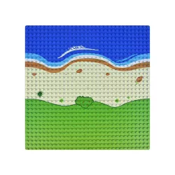   25×25 cm-es tengerpart alaplap építőjátékokhoz – egyenes