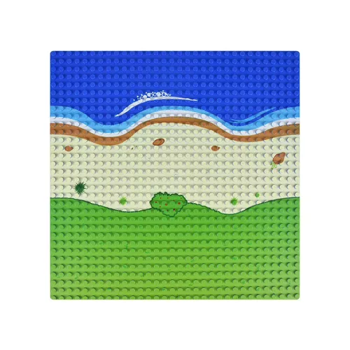 25×25 cm-es tengerpart alaplap építőjátékokhoz – egyenes