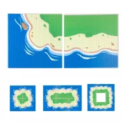 25×25 cm-es tengerpart alaplap építőjátékokhoz – kanyar