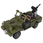 COGO - Katonai jeep és motor építőjáték készlet