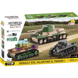   Cobi - Valentine IX / Panzer I / Renault R35 tank építőjáték készlet