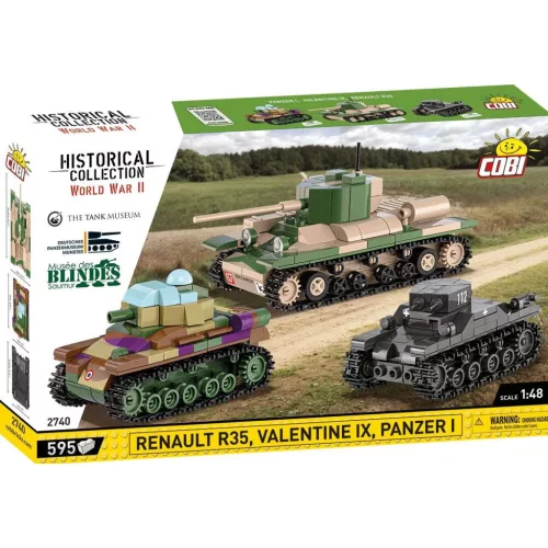 Cobi - Valentine IX / Panzer I / Renault R35 tank építőjáték készlet