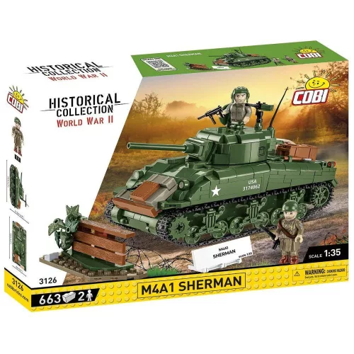 Cobi - M4A1 Sherman amerikai közepes harckocsi építőjáték készlet