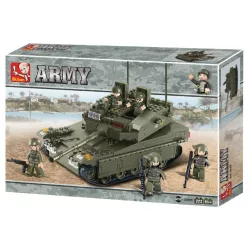   Sluban Army – Merkava nagy tank építőjáték készlet 5 fős legénységgel 