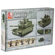 Sluban Army – Merkava nagy tank építőjáték készlet 5 fős legénységgel 