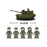 Sluban Army – Merkava nagy tank építőjáték készlet 5 fős legénységgel 