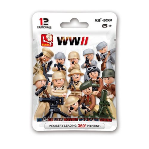 Sluban WWII katonai figura polybag