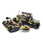 Sluban Army - 8 into 1 tank és APC építőjáték készlet