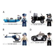 Sluban Police - 4 into 1 rendőrségi helikopter építőjáték készlet