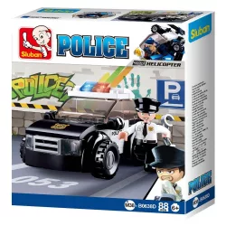   Sluban Police - 4 into 1 rendőrségi járőrautó építőjáték készlet