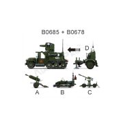Sluban WWII - 4 in 1 szövetséges tüzérség építőjáték készlet