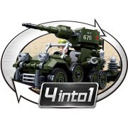 Sluban WWII - 4 in 1 szövetséges tüzérség építőjáték készlet