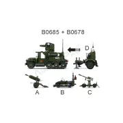 Sluban WWII - 4 in 1 Szövetséges terepjáró építőjáték készlet