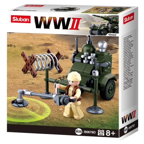 Sluban WWII - 4 in 1 Fémdetektoros aknakereső építőjáték készlet