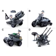 Sluban Army WWII - 4 into 1 német rakétavető építőjáték készlet