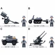Sluban Army WWII - 4 into 1 német rakétavető építőjáték készlet