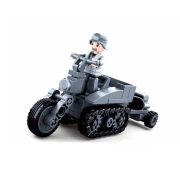 Sluban Army WWII - 4 into 1 német féllánctalpas motorkerékpár építőjáték készlet