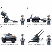Sluban Army WWII - 4 into 1 német féllánctalpas motorkerékpár építőjáték készlet
