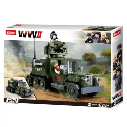   Sluban Army WWII - szovjet páncélozott half-truck 2 in 1 építőjáték készlet