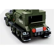 Sluban Army WWII - szovjet páncélozott half-truck 2 in 1 építőjáték készlet