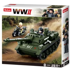   Sluban Army WWII - SU-85 páncélvadász építőjáték készlet
