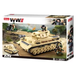   Sluban Army WWII - 2 in 1 német Panzer IV. tank építőjáték készlet