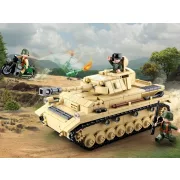 Sluban Army WWII - 2 in 1 német Panzer IV. tank építőjáték készlet
