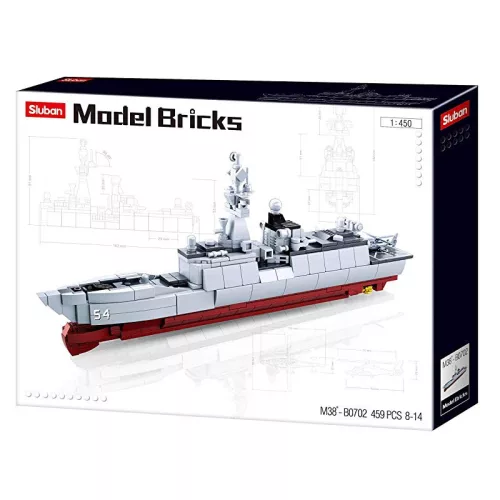 Sluban Model Bricks Army - Fregatt hadihajó építőjáték készlet
