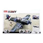 Sluban Army WWII - Hurricane vadászgép építőjáték készlet