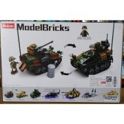 Sluban Model Bricks Army - 2 az 1-ben lánctalpas páncélozott jármű építőjáték készlet