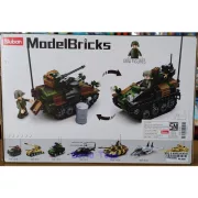 Sluban Model Bricks Army - 2 az 1-ben lánctalpas páncélozott jármű építőjáték készlet