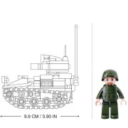 Sluban Model Bricks Army - 2 az 1-ben lánctalpas páncélozott jármű építőjáték készlet