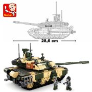 Sluban Model Bricks Army - T90-es orosz tank építőjáték készlet