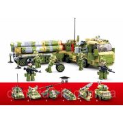 Sluban Army - 6 az 1-ben - S-400 Légvédelmi rakétaszállító jármű építőkészlet