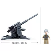 Sluban Army WWII - német 88 mm-es FLAK légvédelmi ágyú építőjáték készlet