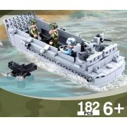 Sluban Army WWII - szövetséges LCVP partraszálló hajó építőjáték készlet