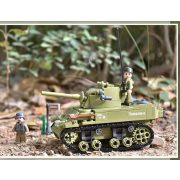 Sluban Army WWII - M5 Stuart könnyű harckocsi építőjáték készlet 