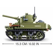 Sluban Army WWII - M5 Stuart könnyű harckocsi építőjáték készlet 