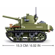 Sluban Army WWII - M5 Stuart könnyű harckocsi építőjáték készlet 