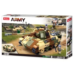   Sluban Army WWII - 2 az 1-ben német párduc tank és Jagdpanther páncélvadász harckocsi építőjáték készlet