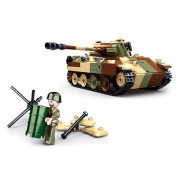 Sluban Army WWII - 2 az 1-ben német párduc tank és Jagdpanther páncélvadász harckocsi építőjáték készlet