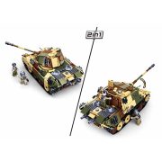 Sluban Army WWII - 2 az 1-ben német párduc tank és Jagdpanther páncélvadász harckocsi építőjáték készlet