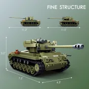 Sluban Army WWII - 2 az 1-ben M26 Pershing közepes harckocsi építőjáték készlet