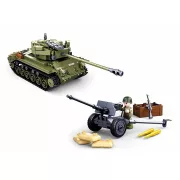 Sluban Army WWII - 2 az 1-ben M26 Pershing közepes harckocsi építőjáték készlet