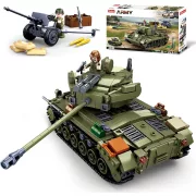 Sluban Army WWII - 2 az 1-ben M26 Pershing közepes harckocsi építőjáték készlet