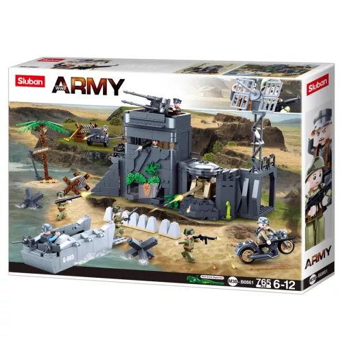 Sluban Army WWII - Atlanti Fal építőjáték készlet 