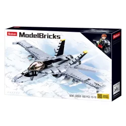   Sluban Model Bricks - Army F/A-18 Hornet vadászgép építőjáték készlet 